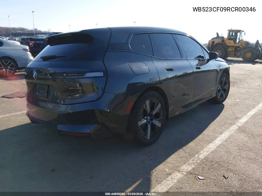 2024 BMW Ix xDrive50 VIN: WB523CF09RCR00346 Lot: 44659265