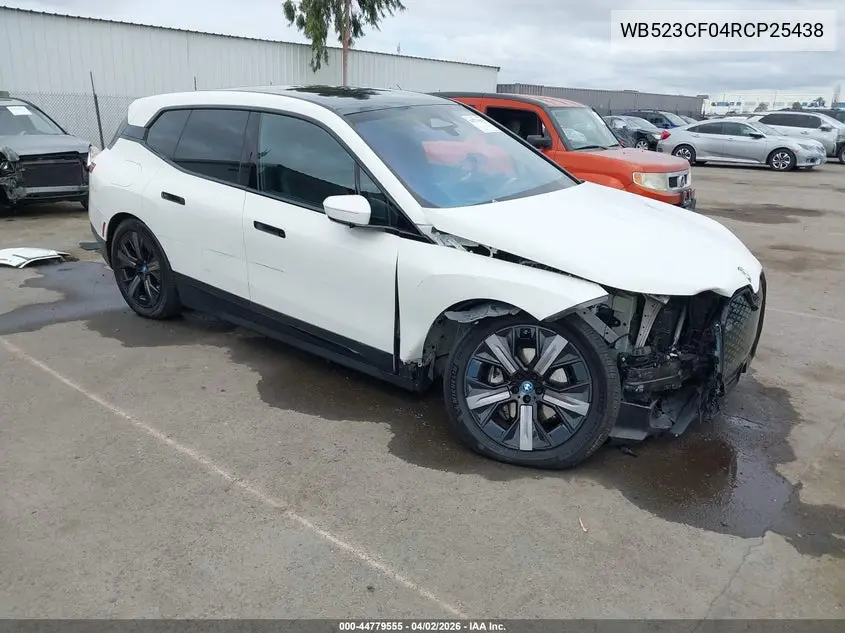 2024 BMW Ix xDrive50 VIN: WB523CF04RCP25438 Lot: 44779555