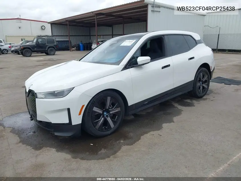 2024 BMW Ix xDrive50 VIN: WB523CF04RCP25438 Lot: 44779555