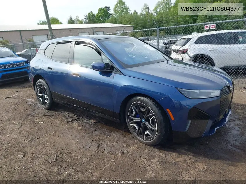 2024 BMW Ix xDrive50 VIN: WB523CF02RCS04377 Lot: 44922774
