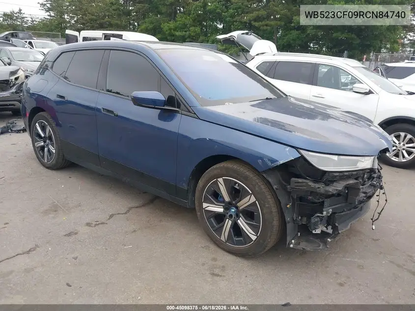 2024 BMW Ix xDrive50 VIN: WB523CF09RCN84740 Lot: 45098375