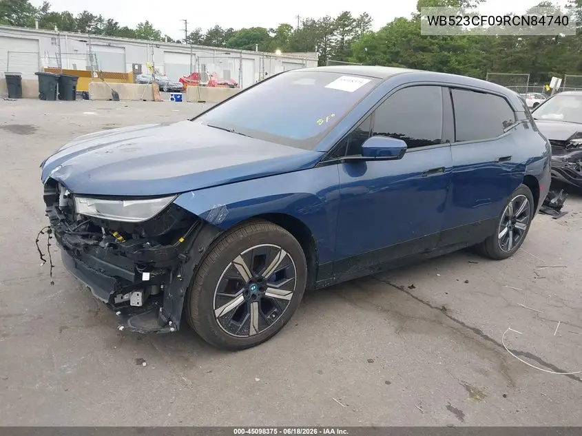 2024 BMW Ix xDrive50 VIN: WB523CF09RCN84740 Lot: 45098375