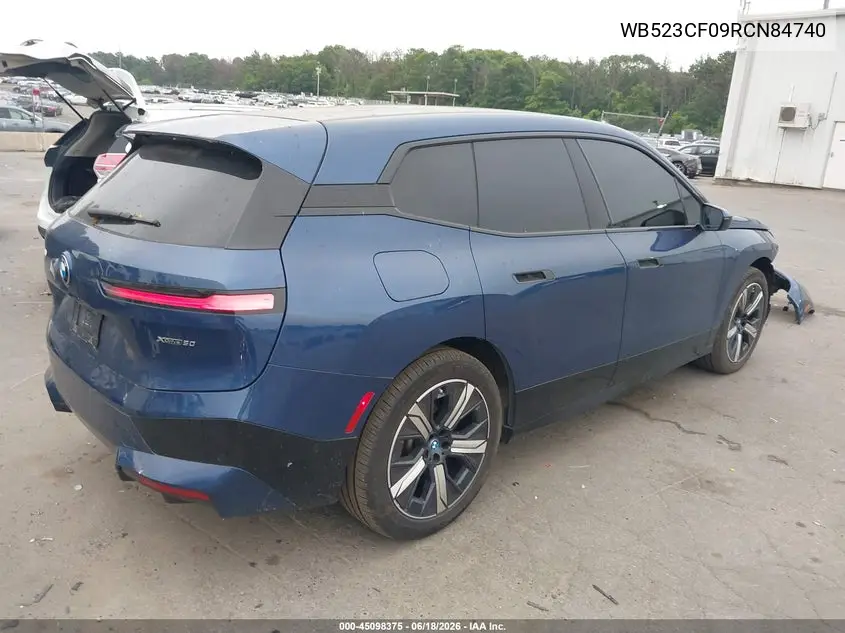 2024 BMW Ix xDrive50 VIN: WB523CF09RCN84740 Lot: 45098375