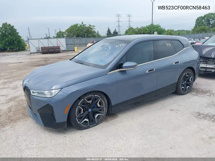 2024 BMW Ix xDrive50 VIN: WB523CF00RCN58463 Lot: 45323137