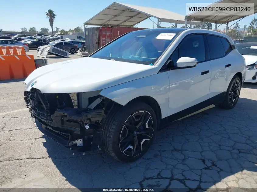 2024 BMW Ix xDrive50 VIN: WB523CF09RCP83240 Lot: 45557060