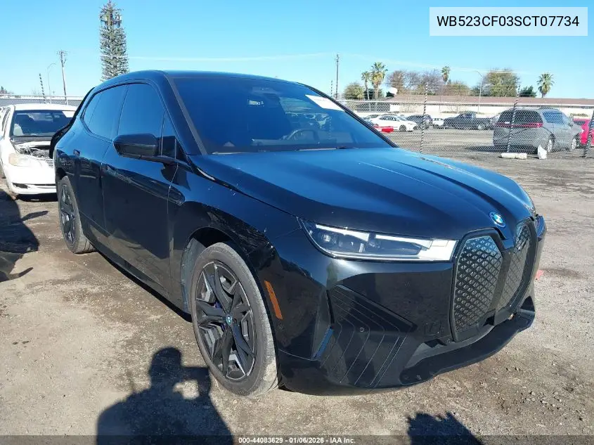 2025 BMW Ix xDrive50 VIN: WB523CF03SCT07734 Lot: 44083629