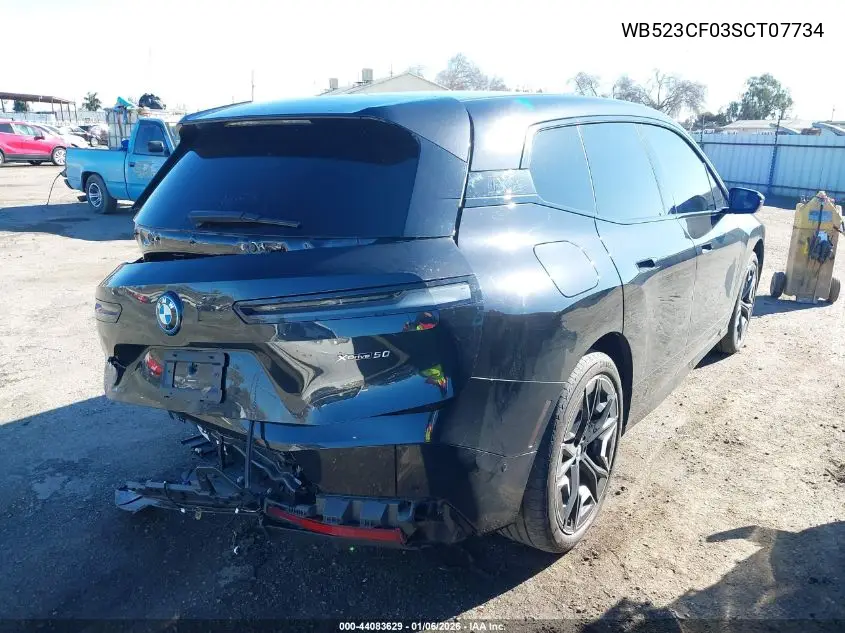 2025 BMW Ix xDrive50 VIN: WB523CF03SCT07734 Lot: 44083629