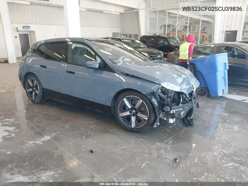 2025 BMW Ix xDrive50 VIN: WB523CF02SCU39836 Lot: 44416164