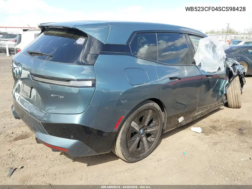 2025 BMW Ix xDrive50 VIN: WB523CF04SCS98428 Lot: 44909216