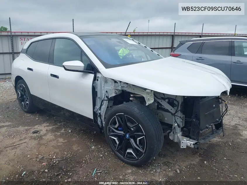 2025 BMW Ix xDrive50 VIN: WB523CF09SCU70646 Lot: 44931052