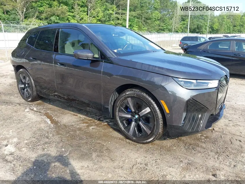 2025 BMW Ix xDrive50 VIN: WB523CF04SCS15712 Lot: 45320413