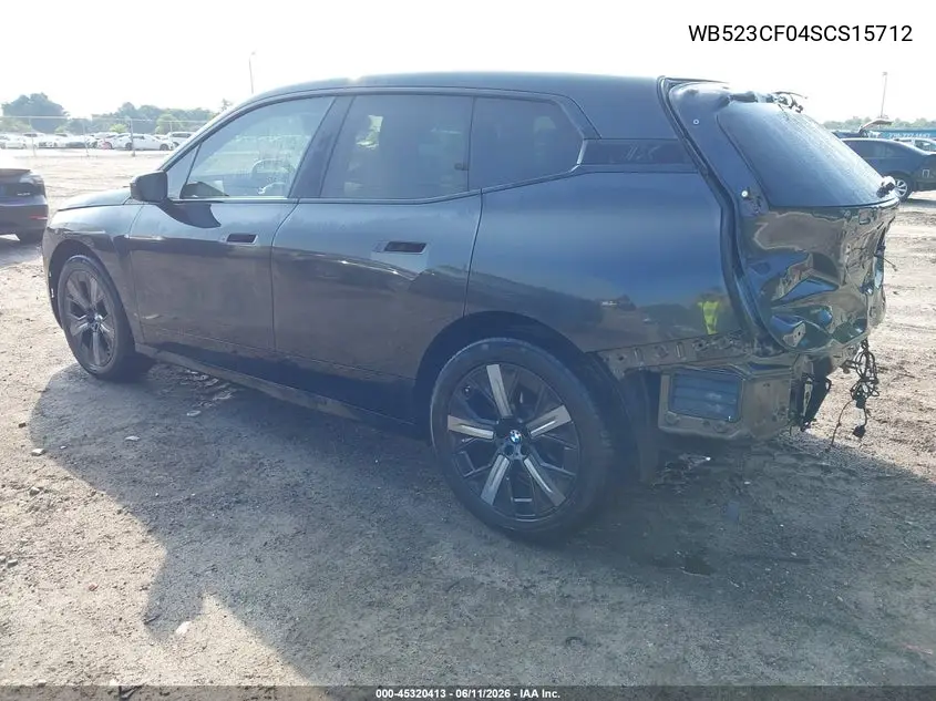 2025 BMW Ix xDrive50 VIN: WB523CF04SCS15712 Lot: 45320413