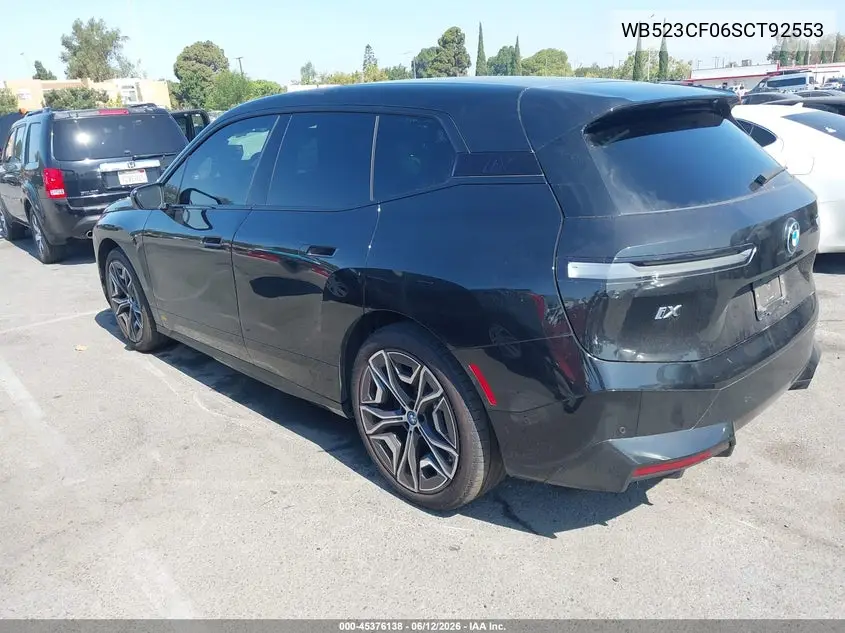 2025 BMW Ix xDrive50 VIN: WB523CF06SCT92553 Lot: 45376138