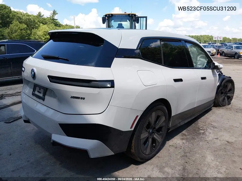 2025 BMW Ix xDrive50 VIN: WB523CF05SCU31200 Lot: 45424350