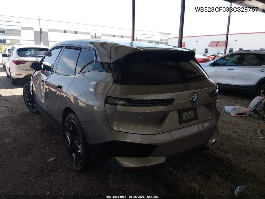 2025 BMW Ix xDrive50 VIN: WB523CF03SCS28757 Lot: 45461987