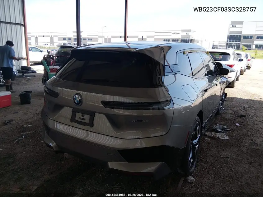 2025 BMW Ix xDrive50 VIN: WB523CF03SCS28757 Lot: 45461987