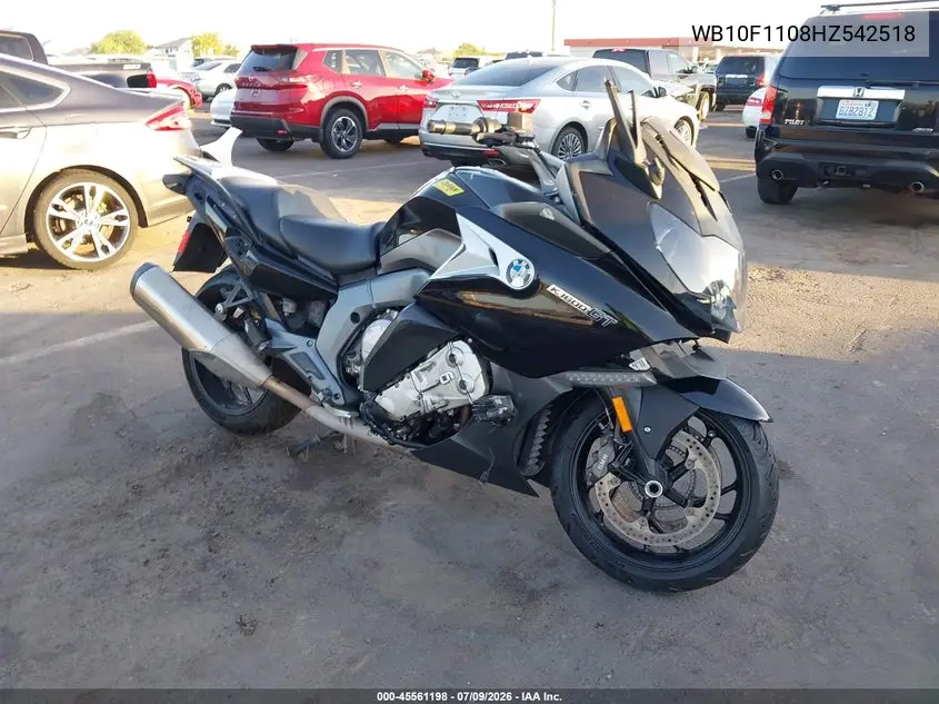 2017 BMW K1600 Gt VIN: WB10F1108HZ542518 Lot: 45561198