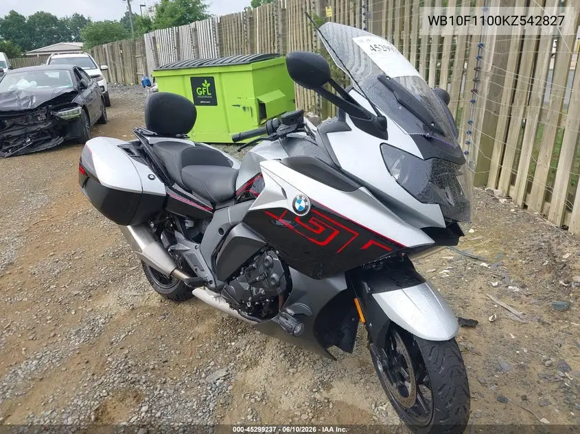 2019 BMW K1600 Gt VIN: WB10F1100KZ542827 Lot: 45299237