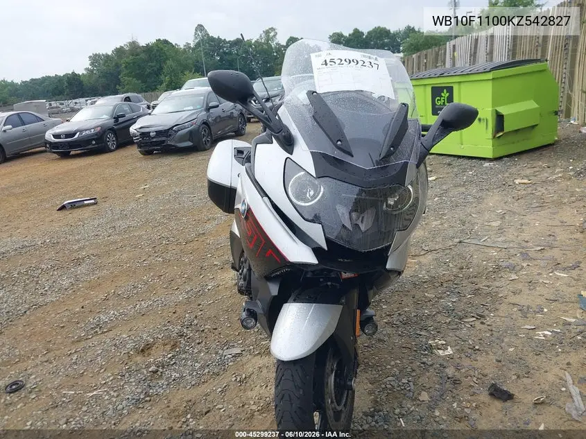 2019 BMW K1600 Gt VIN: WB10F1100KZ542827 Lot: 45299237
