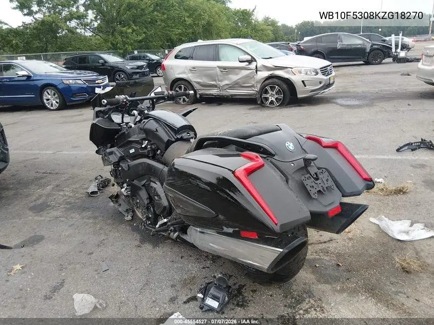 2019 BMW K1600 B VIN: WB10F5308KZG18270 Lot: 45554527