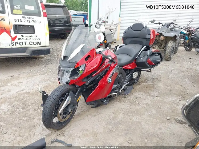 2021 BMW K1600 B VIN: WB10F5308M6D81848 Lot: 45315184