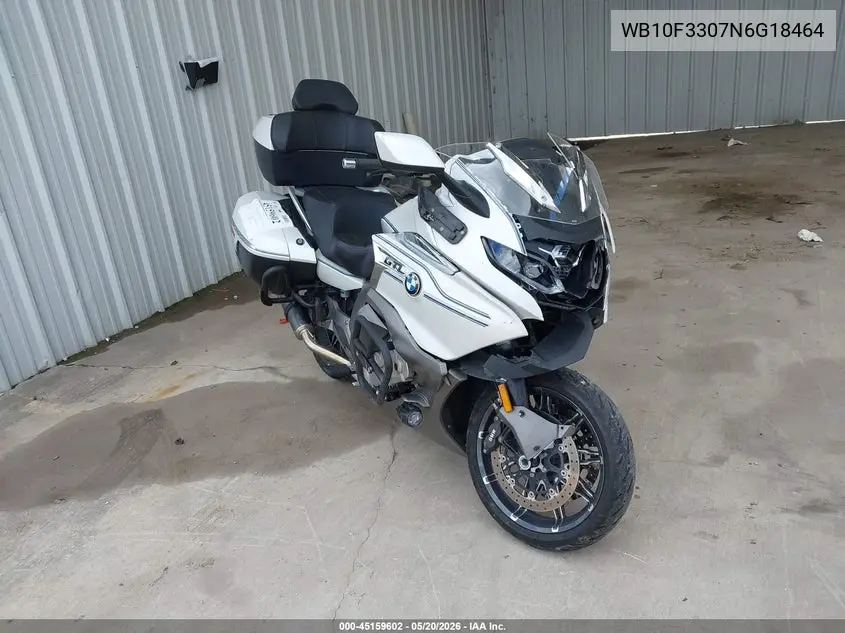 2022 BMW K1600 Gtl VIN: WB10F3307N6G18464 Lot: 45159602