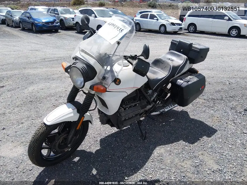 1988 BMW K75 C VIN: WB1057400J0132551 Lot: 44991935
