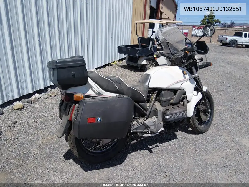 1988 BMW K75 C VIN: WB1057400J0132551 Lot: 44991935
