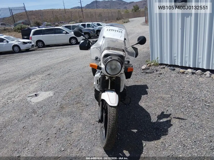1988 BMW K75 C VIN: WB1057400J0132551 Lot: 44991935