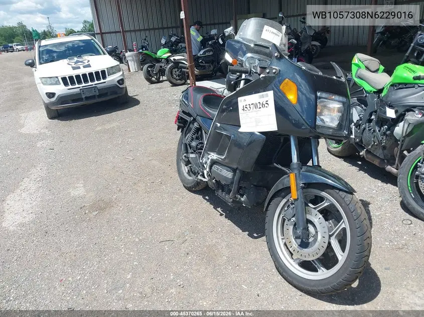 1992 BMW K75 Rt VIN: WB1057308N6229016 Lot: 45370265