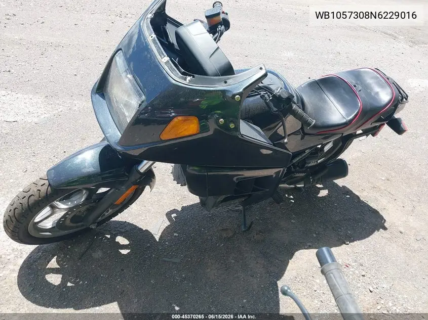 1992 BMW K75 Rt VIN: WB1057308N6229016 Lot: 45370265