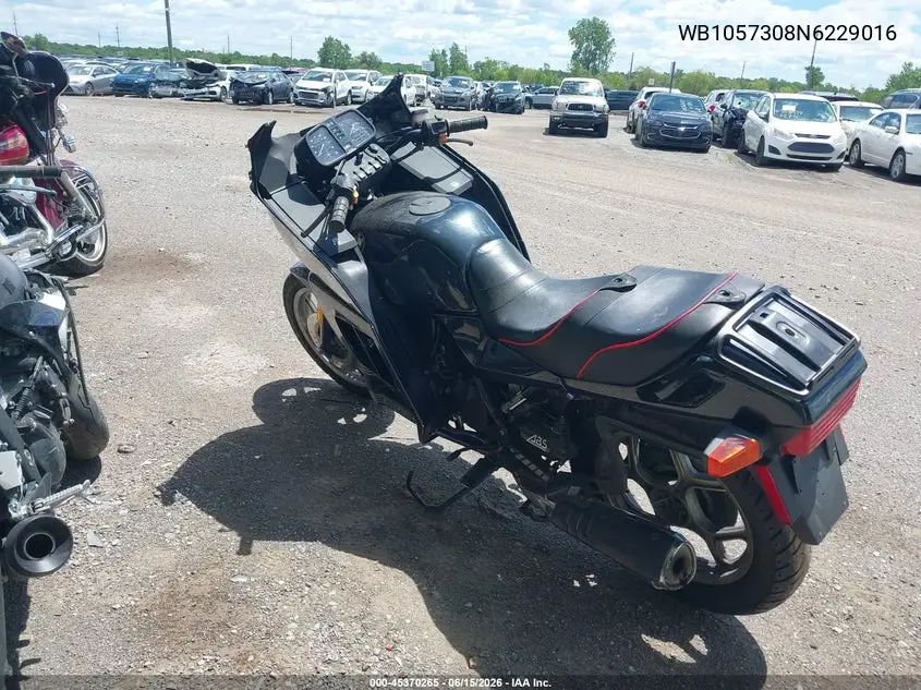 1992 BMW K75 Rt VIN: WB1057308N6229016 Lot: 45370265