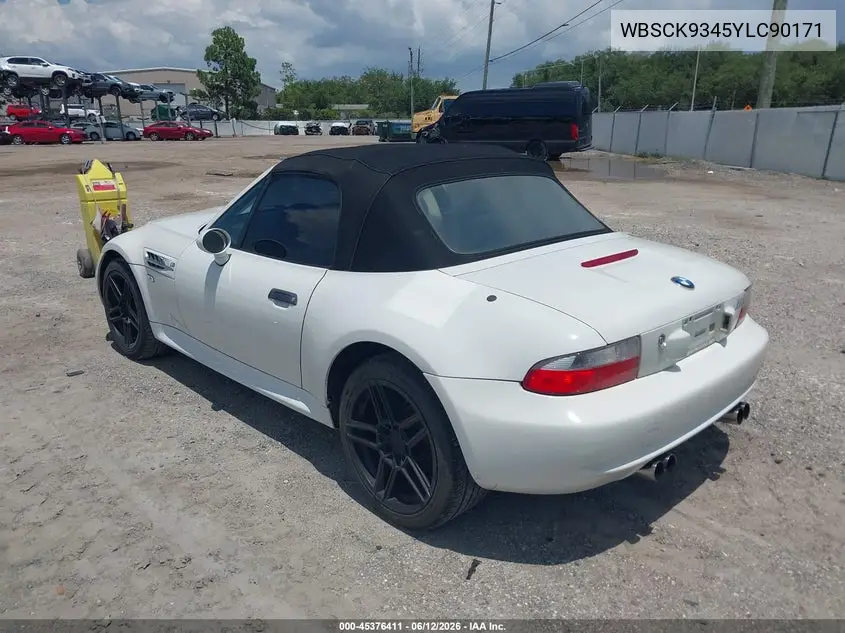 2000 BMW M VIN: WBSCK9345YLC90171 Lot: 45376411