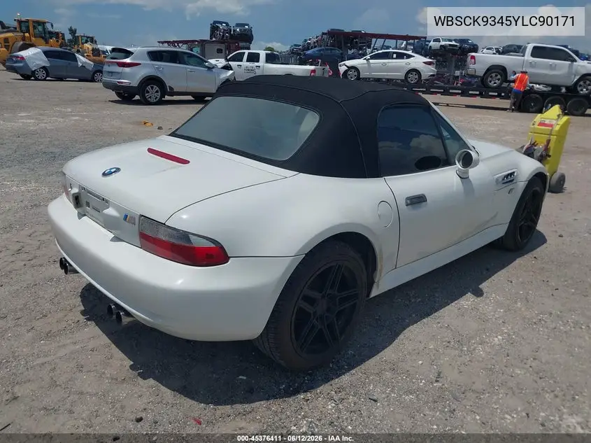 2000 BMW M VIN: WBSCK9345YLC90171 Lot: 45376411