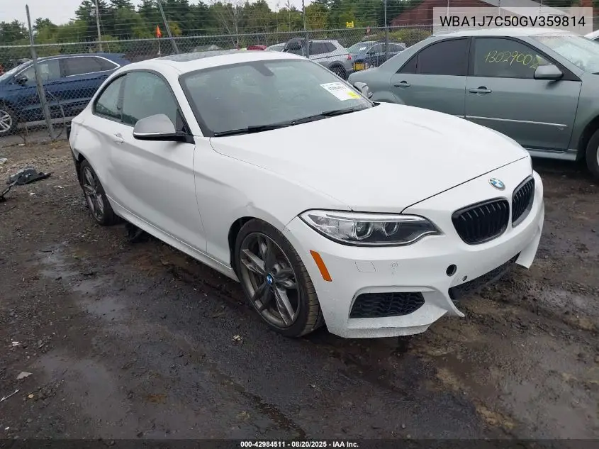 2016 BMW M235I VIN: WBA1J7C50GV359814 Lot: 42984511