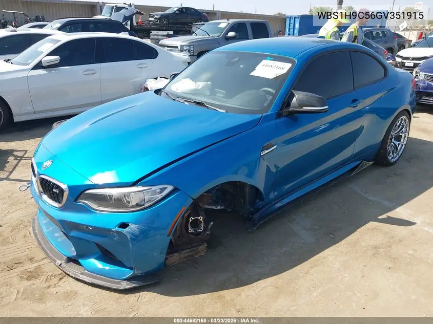 2016 BMW M2 VIN: WBS1H9C56GV351915 Lot: 44682168