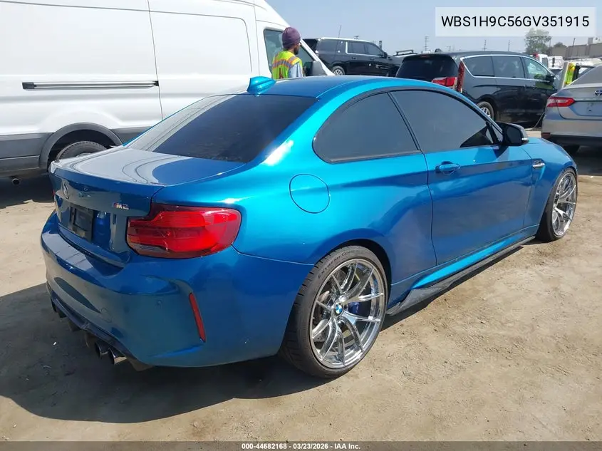 2016 BMW M2 VIN: WBS1H9C56GV351915 Lot: 44682168