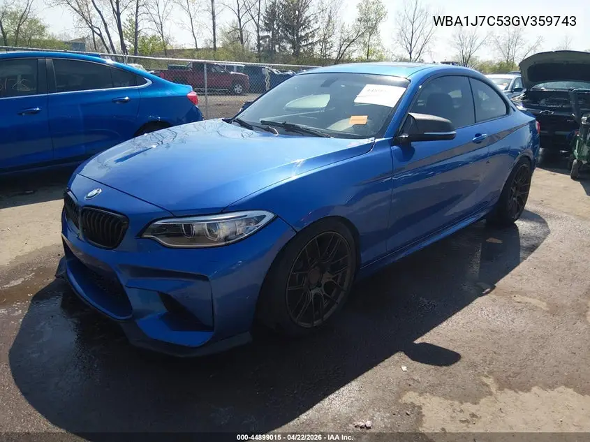 2016 BMW M235I VIN: WBA1J7C53GV359743 Lot: 44899015