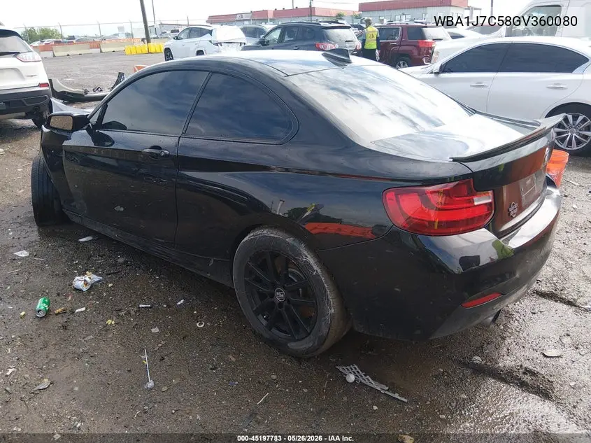 2016 BMW M235I VIN: WBA1J7C58GV360080 Lot: 45197783