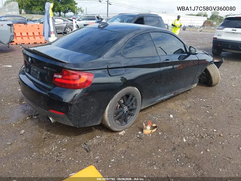 2016 BMW M235I VIN: WBA1J7C58GV360080 Lot: 45197783