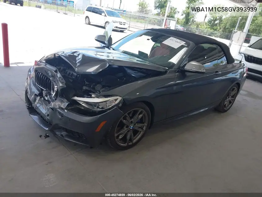 2016 BMW M235I VIN: WBA1M1C58GV393939 Lot: 45274859