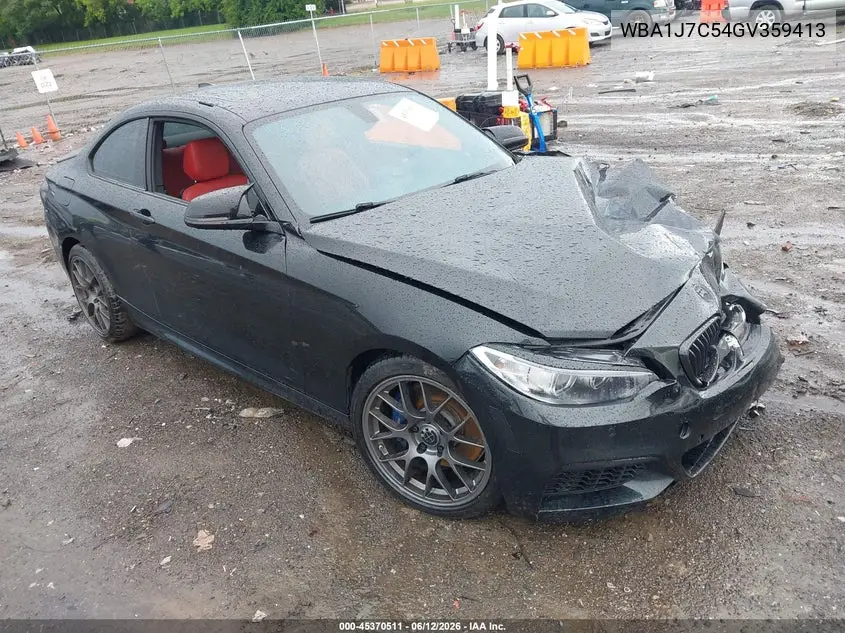 2016 BMW M235I VIN: WBA1J7C54GV359413 Lot: 45370511