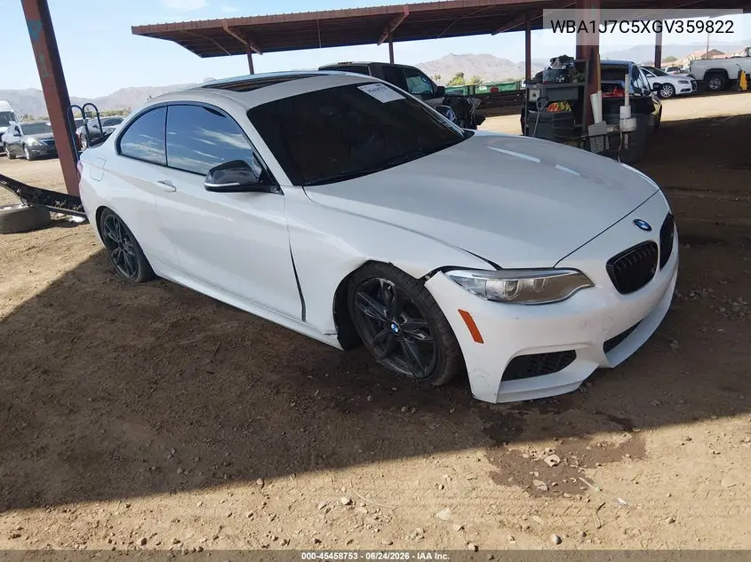 2016 BMW M235I VIN: WBA1J7C5XGV359822 Lot: 45458753