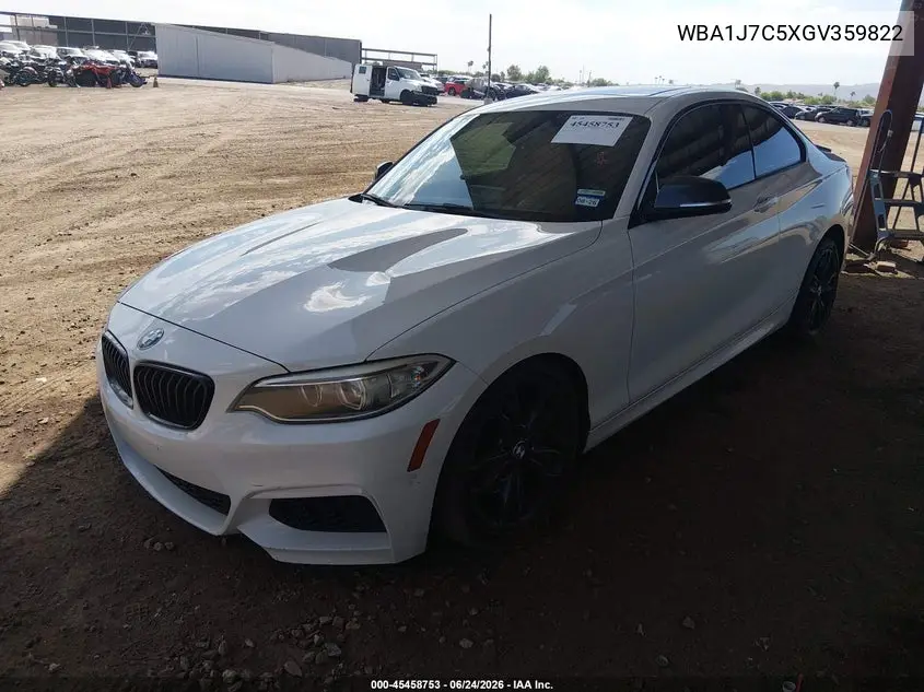 2016 BMW M235I VIN: WBA1J7C5XGV359822 Lot: 45458753