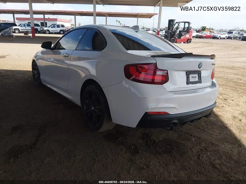 2016 BMW M235I VIN: WBA1J7C5XGV359822 Lot: 45458753