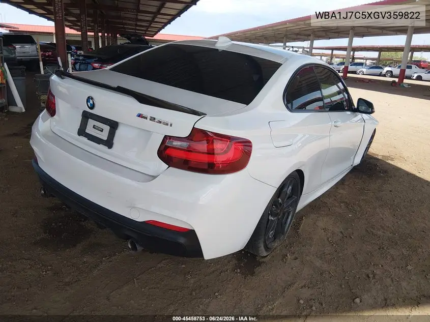 2016 BMW M235I VIN: WBA1J7C5XGV359822 Lot: 45458753