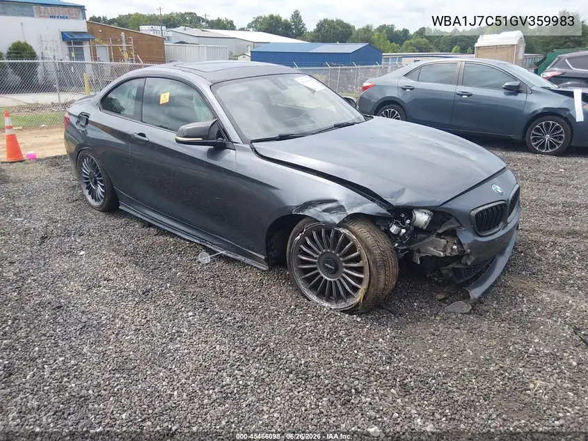 2016 BMW M235I VIN: WBA1J7C51GV359983 Lot: 45466098