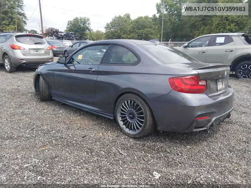 2016 BMW M235I VIN: WBA1J7C51GV359983 Lot: 45466098