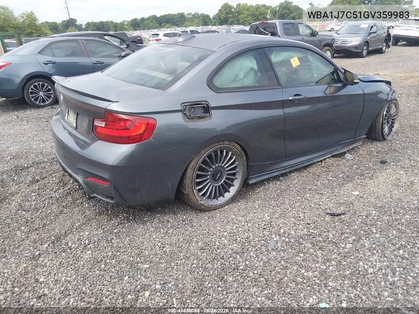 2016 BMW M235I VIN: WBA1J7C51GV359983 Lot: 45466098