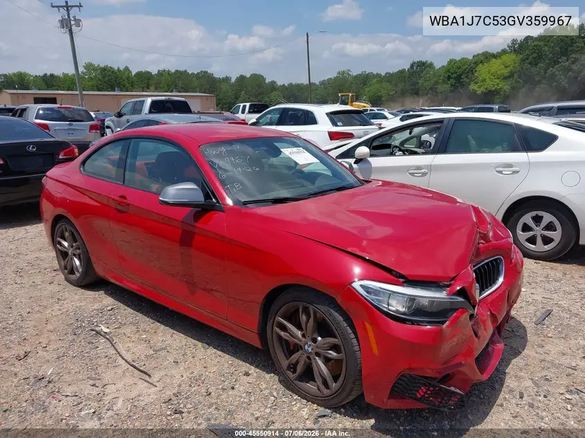 2016 BMW M235I VIN: WBA1J7C53GV359967 Lot: 45550914